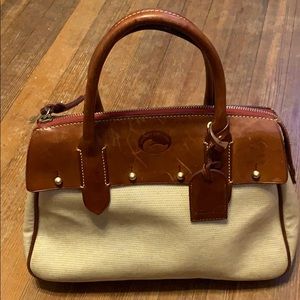 Dooney & Bourke Handbag brown leather with cream